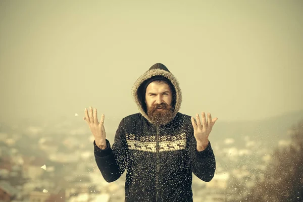 Kerst man met lange baard. — Stockfoto