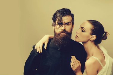 Genç şık seksi çift Studio