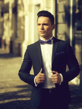 Açık takım elbise ceket adam