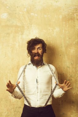 Adam ya da işadamı dokulu duvar.