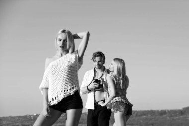 adam el kadınlar, fotoğraf çekici kamera ile kızlar