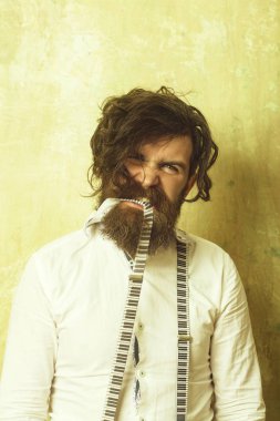 Adam ya da işadamı dokulu duvar.