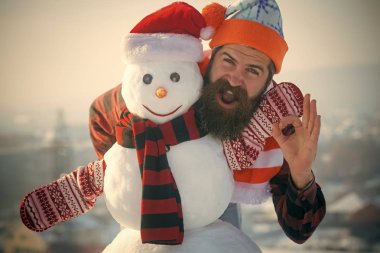 Kardan adam, kış tatil kutlaması.