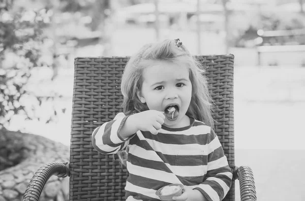 Comida, conceito refrescante de comer sobremesa — Fotografia de Stock