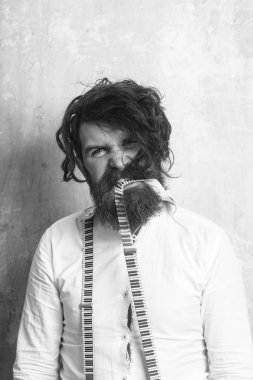 Adam ya da işadamı dokulu duvar.