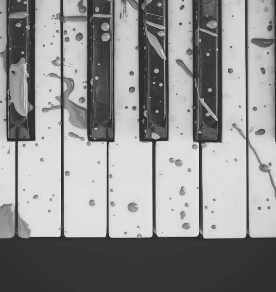 Arte, decorazione, design, vecchia tastiera per pianoforte . — Foto Stock