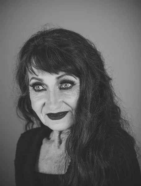 Portrait de femme âgée avec maquillage — Photo