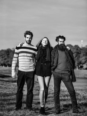 Gençler sonbahar Park