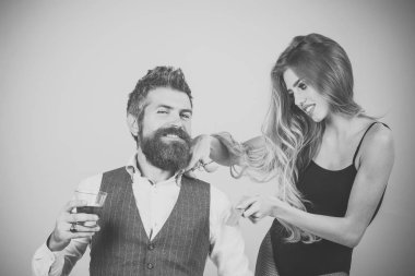 Saç kesimi, ilişkileri seviyorum çiftiz.