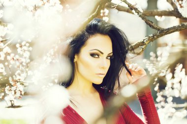 Kadın bahar bloom ile