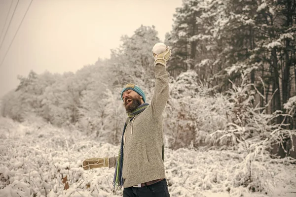 Huidverzorging, verzorging van de baard in de winter — Stockfoto