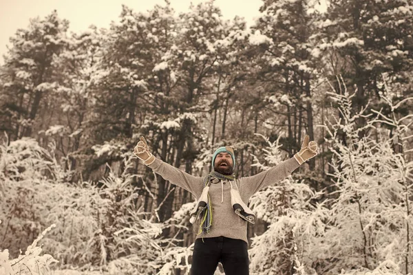 Cuidados com a pele e barba no inverno . — Fotografia de Stock