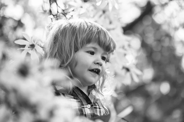Niño pequeño con flor —  Fotos de Stock