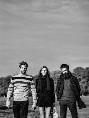 Gençler sonbahar Park