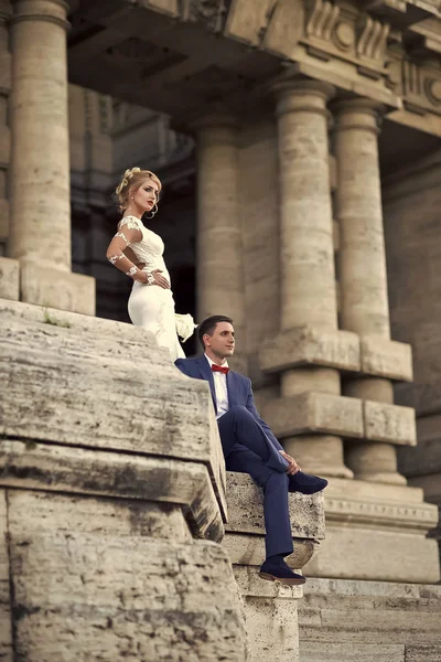 Young wedding couple at Corte di Cassazione Italy Rome