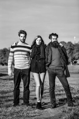 Gençler sonbahar Park