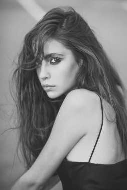 Güzel bir yüzü ile güzellik modeli