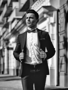 Açık takım elbise ceket adam