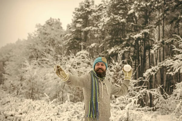 Cuidados com a pele, cuidado da barba no inverno — Fotografia de Stock