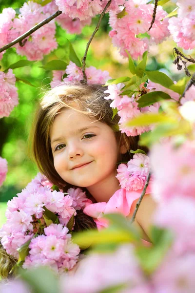 Güneşli Bahar Küçük Kız Yaz Kız Moda Mutlu Çocukluk Bahar — Stok fotoğraf