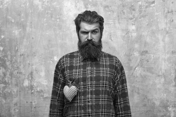 Gömlek pembe Tekstil kalpli sakallı adam sakallı — Stok fotoğraf