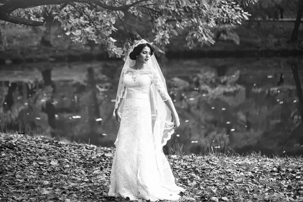 秋に屋外の花嫁 — ストック写真