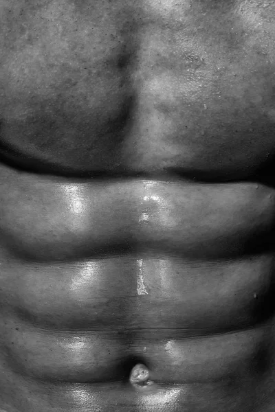 Muskulöser männlicher nasser Oberkörper — Stockfoto