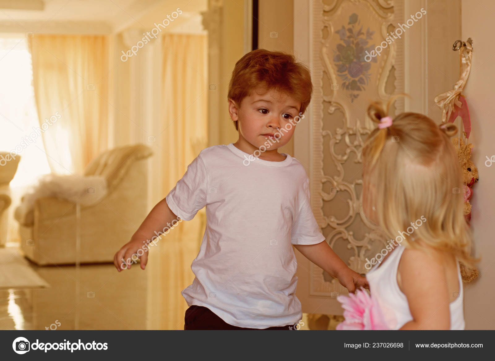 Girl Boy Hairstyles Hair Dot Comb Small Boy And Girl With Blond