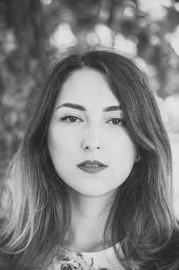 Sağlıklı bir cilt ile güzel yüz makyaj kadınla