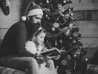 Yeni yıl küçük kız ve erkek, peri masalı.