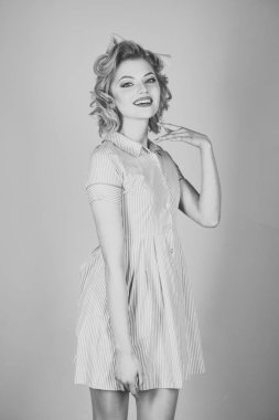 Güzellik, moda, retro tasarımı, vintage tarzı.