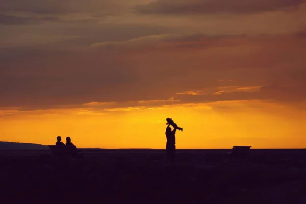 Twilight on natural sunset background — Stock Photo, Image