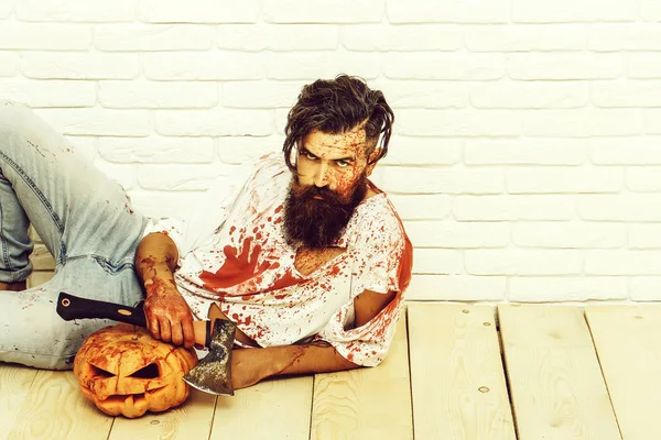 Cadılar Bayramı Balkabağı zombi adam