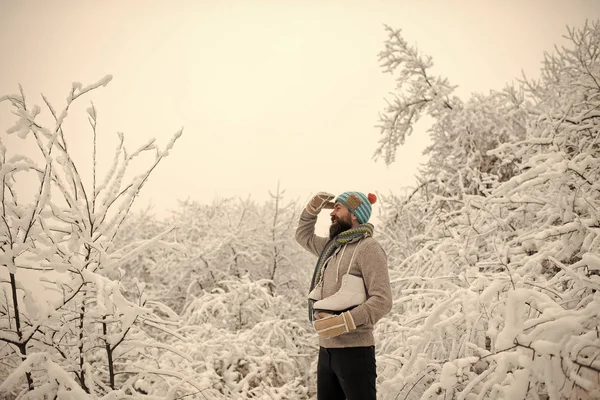 Cuidado de la piel y la barba en invierno . — Foto de Stock