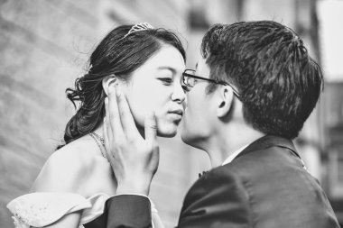 Çin genç sevimli yeni evliler