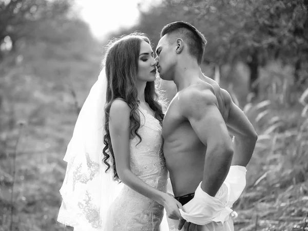 Sexy весільні пара — стокове фото