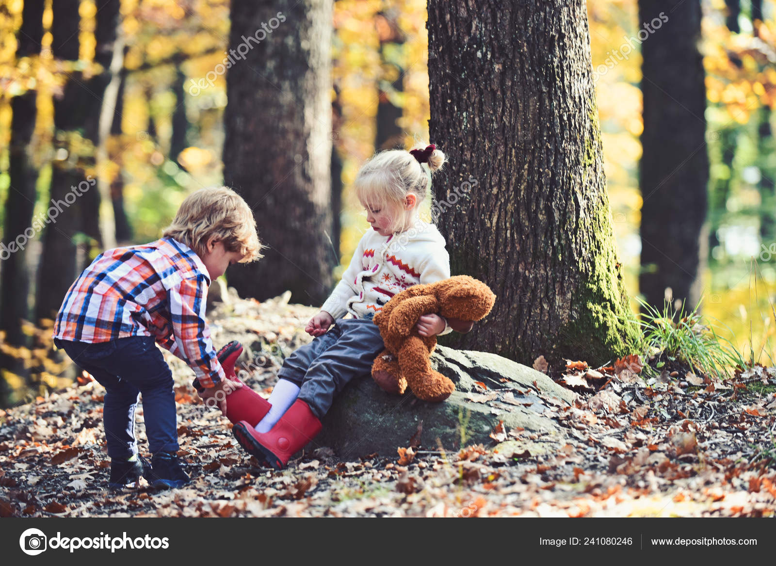 Siblings Care For Each Other Portrait Of Brother Feeling Caring And Love Friends Stock Photo C Tverdohlib Com