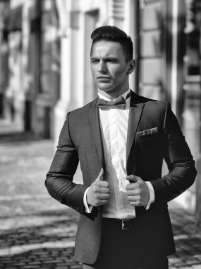 Açık takım elbise ceket adam