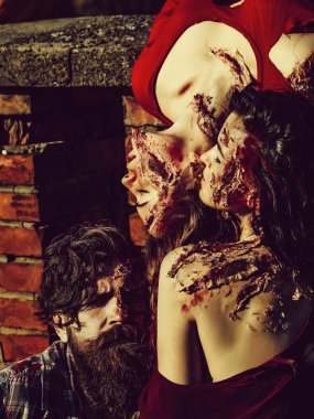 Cadılar Bayramı zombi insanlar