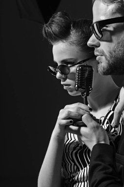 Güzellik ve vintage moda, müzik grubu.