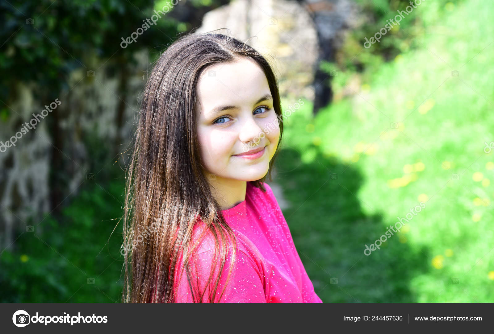 Healthy Hair Makes Her More Elegant Girl Child With Brunette Hair