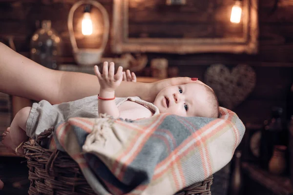 Playful baby girl with her mommy. Sweet little baby. New life and baby birth. Family. Child care. Childrens day. Portrait of happy little child. Childhood and happiness. Small girl with cute face