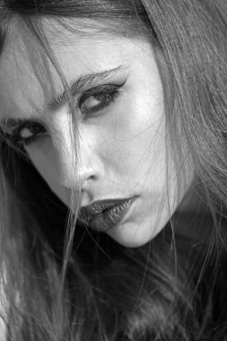 Makyaj trendi ve sima. makyaj moda kadın.