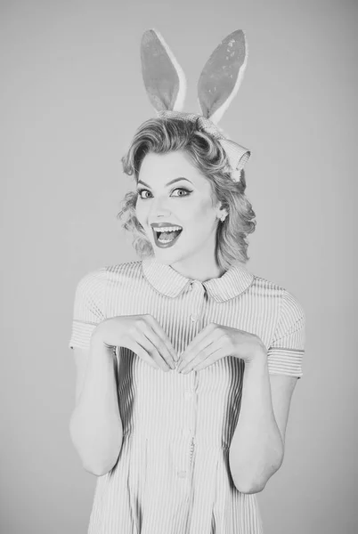 Pinup vrouw, vintage, blik. — Stockfoto