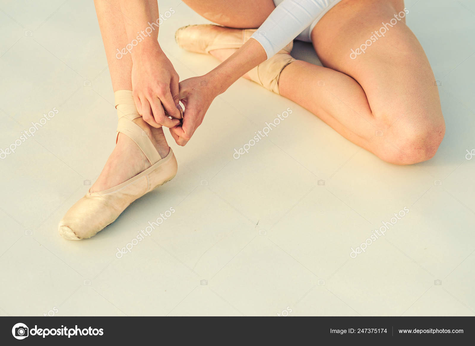 white ballet slippers