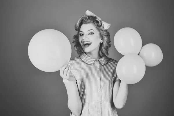 Birthday, vintage, pinup, celebration. — Stock Photo, Image