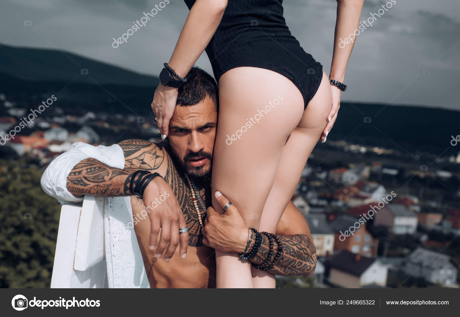 Sexy woman ass. Passion love couple. Love, sex and flirt. Eritic moment for  lovers. Sexy couple makes love. Stock Photo by ©Tverdohlib.com 249665322