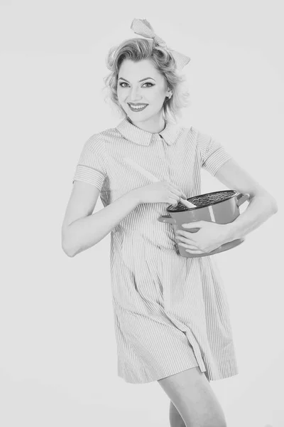 Chef cozinhar, esposa . — Fotografia de Stock