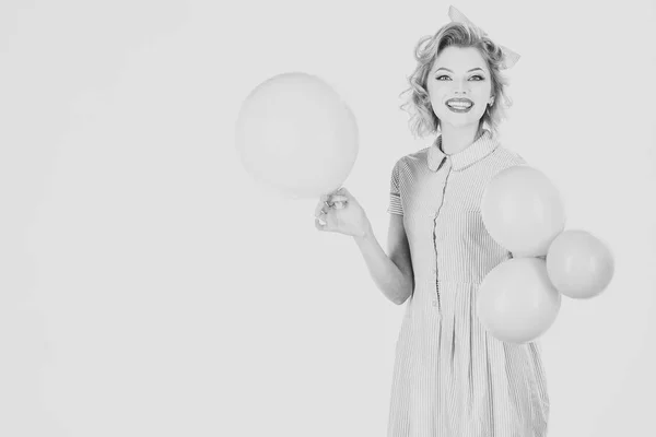 Pin up con globos — Foto de Stock