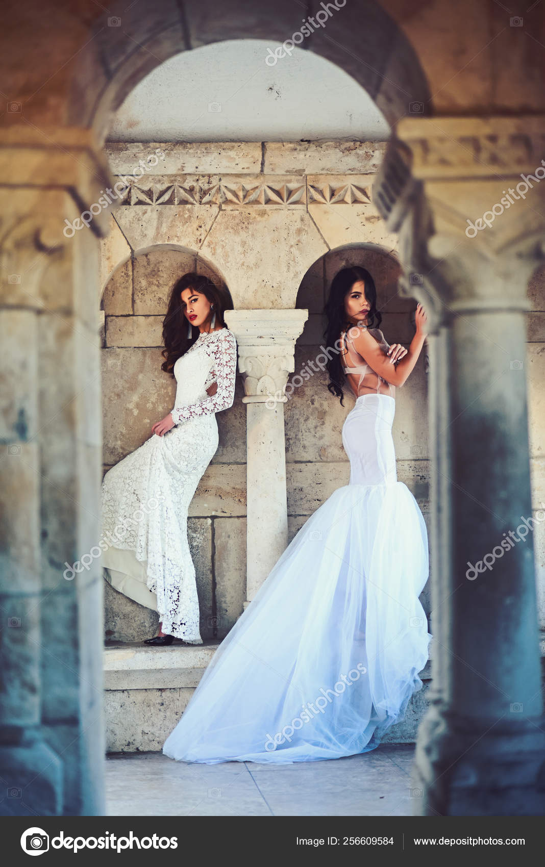 Fashion model or princess in dress. Wedding fashion and beauty